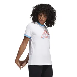 Camiseta de mujer adidas The Brand Graphic Ringer image-3