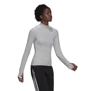 Camiseta de mujer adidas Hyperglam Quarter-Zip image-3