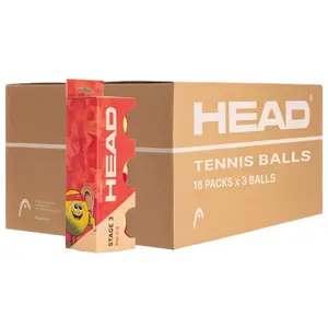 Karton mit 16 Röhren à 3 Tennisbällen Head Stage 3