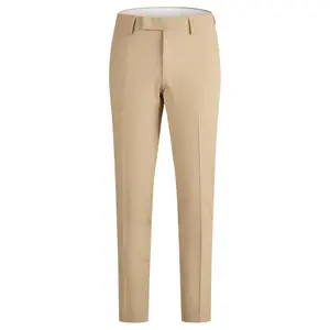 Fine Textured Stretch Suit Trousers in Polyester-Viscose Hechter Shape Fit image-0