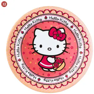 Paper plates Hello Kitty (x8) image-0