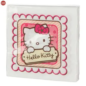 Set of 20 napkins in 2 folds Hello Kitty image-0