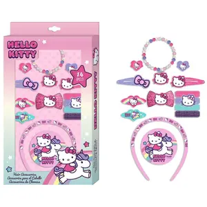 Set of 14 hair and jewelry accessories Hello Kitty image-0