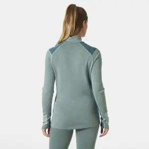 Women's medium merino 1/2 zip undershirt Helly Hansen Lifa image-1