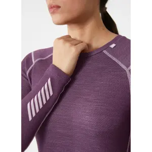 Camisola interior feminina de lã merino com pescoço redondo Helly Hansen Lifa image-4