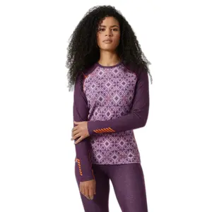 Unterhemd aus Merinowolle Frau Helly Hansen Lifa Graphi image-1