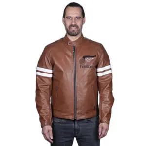 Casaco de couro de motocicleta Helstons JakeSPpeed image-0