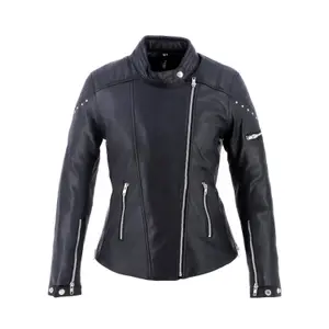 Leather jacket motorcycle woman Helstons Janis