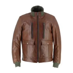 Casaco de couro de motocicleta Helstons Downtown image-0