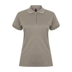 h476-heathergrey-polo-shirt-frau-henbury-cool-plus-erdgrau