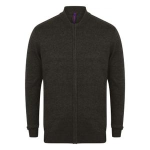 h718-greymarl-strickjacke-mit-reissverschluss-henbury-graumelch