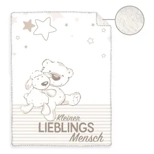 Reversible baby blanket Herding Lieblingsmensch image-0