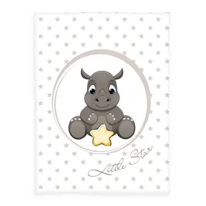 Microfiber baby blanket Herding Süßes Nashorn image-0
