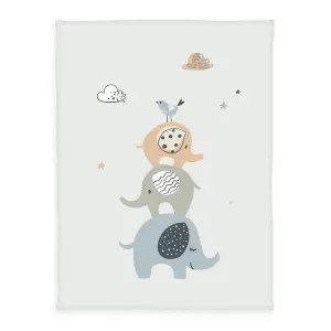 Baby Elephant Fleece Blanket Herding image-0
