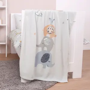 Baby Elephant Fleece Blanket Herding image-1