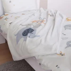 Baby Elephant Fleece Blanket Herding image-3