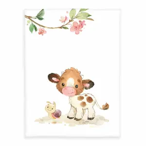 Soft peach baby blanket in soft leather Herding image-0