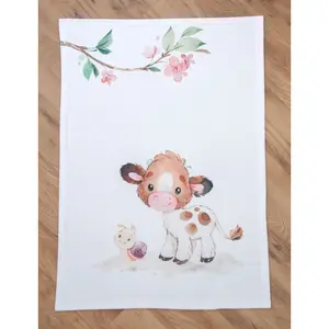 Soft peach baby blanket in soft leather Herding image-1