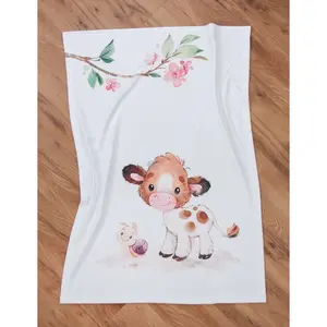 Soft peach baby blanket in soft leather Herding image-2