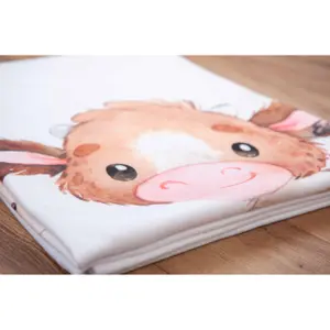 Soft peach baby blanket in soft leather Herding image-5