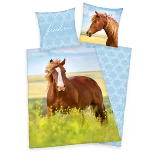 Literie en flanelle de cheval Herding image-0