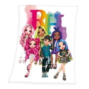 Fleece-Decke Herding Rainbow High image-0