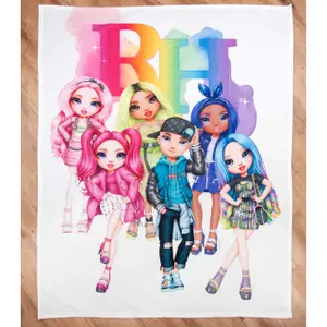 Fleece-Decke Herding Rainbow High image-1