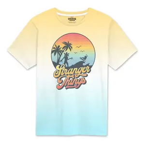 Camiseta Heroes Inc Stranger Things Sunset Circle image-0