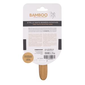 Bamboo dog slicker brush with tight rotating teeth Héry image-1