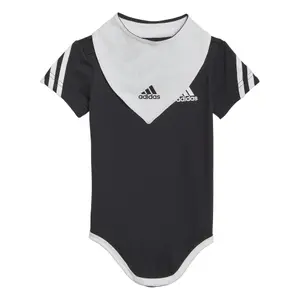 3 stripes bodysuit with baby bib adidas image-1