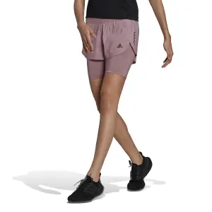 Pantaloncini da donna adidas Run Fast Two-in-One image-2