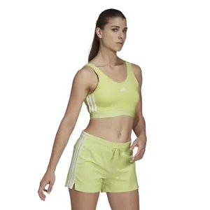 Crop-Top mit herausnehmbaren Polstern Frau adidas Essentials 3-Stripes image-1