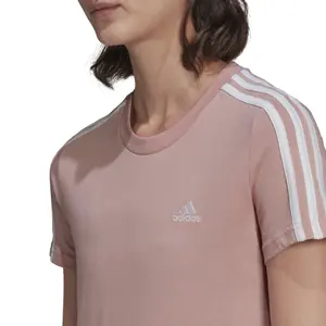 Camiseta de mujer adidas LOUNGEWEAR Essentials Slim 3-Stripes image-3