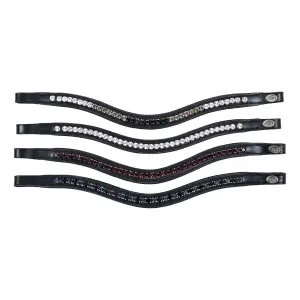 Καρφίτσα μετώπου για άλογο HFI Padded Wave + Strass image-0