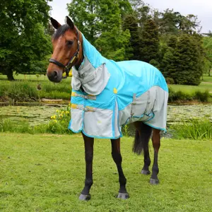 Wasserdichte Fliegendecke für Pferde Highlander Plus image-0