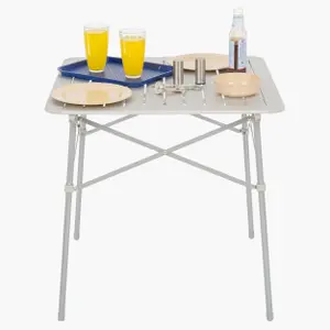 Aluminium slatted folding table Highlander image-1