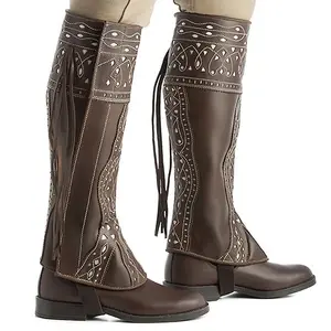 Mini-chaps van leer met klittenband Hispano Hipica image-0