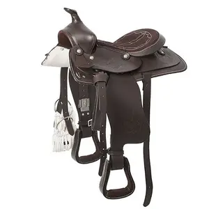Western zadel voor paard van leer Hispano Hipica
