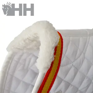 Silla de doma para caballo con borde de bandera española Hispano Hipica image-2