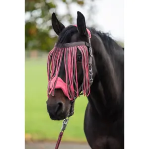 Horse Headcollar with Lead Rope and Fly Fringe HKM image-4