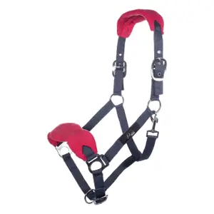 Headcollar til hest med longe og fluefringe HKM image-1