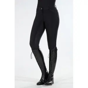 Full grip riding Trousers for women HKM Rosegold Glamour image-1