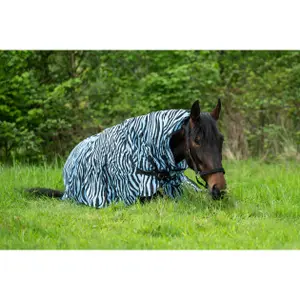 Fly Blanket with neck cover HKM Zebra image-1