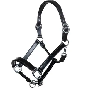 Leather halter for horses HKM Economic image-0