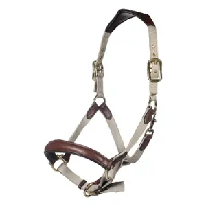Leather and Nylon Headcollar for Horse HKM Luna image-0
