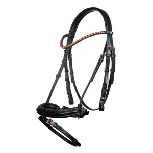 Cabeçada sem freio para cavalos HKM Rosegold Glamour image-0