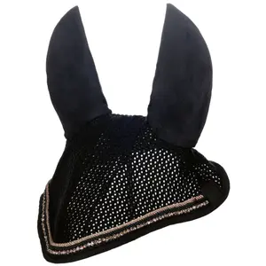 Short bonnet for horses HKM Rosegold Glamour image-0