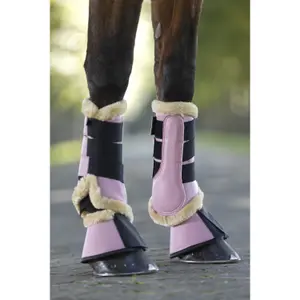 Geschlossene Gamaschen für Pferde HKM Comfort Premium Fur image-1