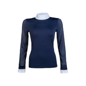 Women's long sleeve competition polo shirt HKM Monaco image-0