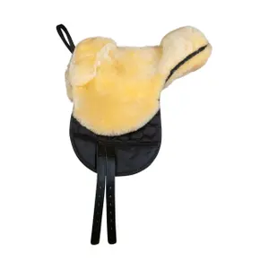 Sheepskin Dressage Saddle for Horse HKM image-1